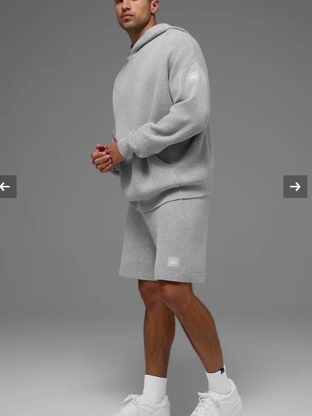 ALO Yoga Men's Heather Gray Knit Shorts